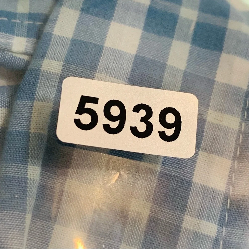 J. Crew Men’s Blue Checked Button Down Flex Washed Size Medium Slim Fit